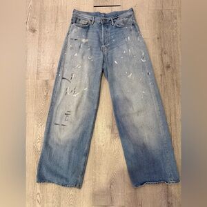 Acne Paint-Splatter Light Blue 1981 Trafalgar Denim